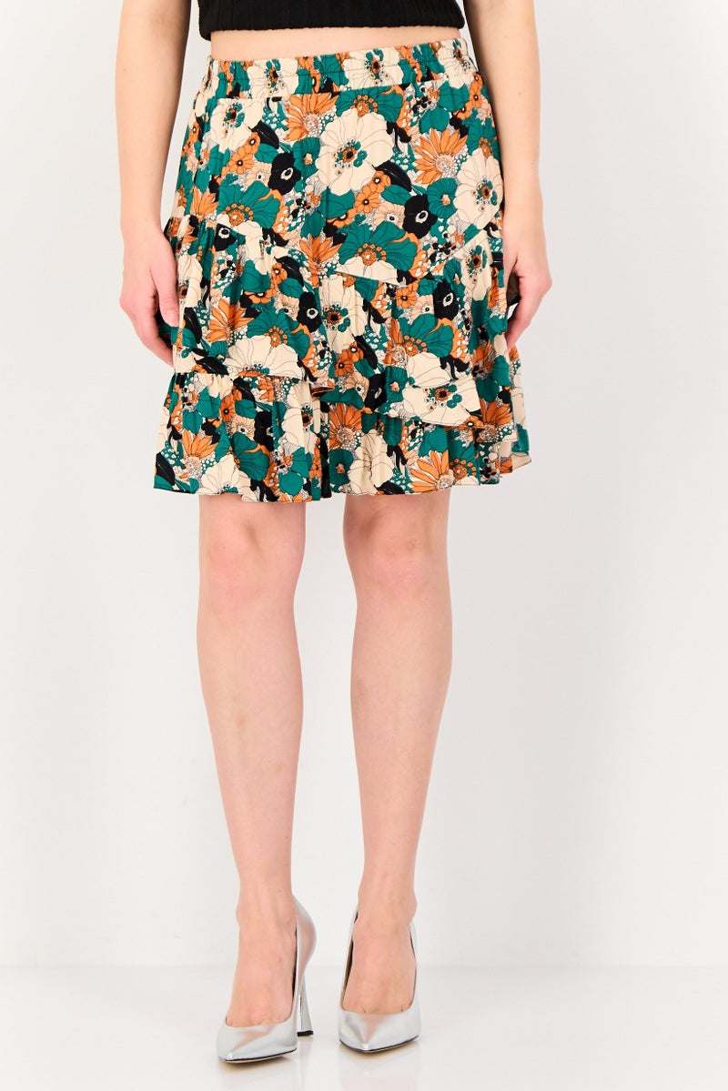 DOROTHY PERKINS Women Floral Print Mini Skirt, Multicolor - Image 1