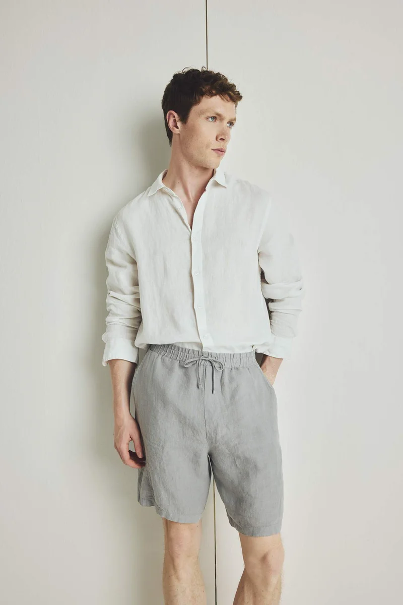 DeFacto Linen Relax Fit Bermuda Shorts