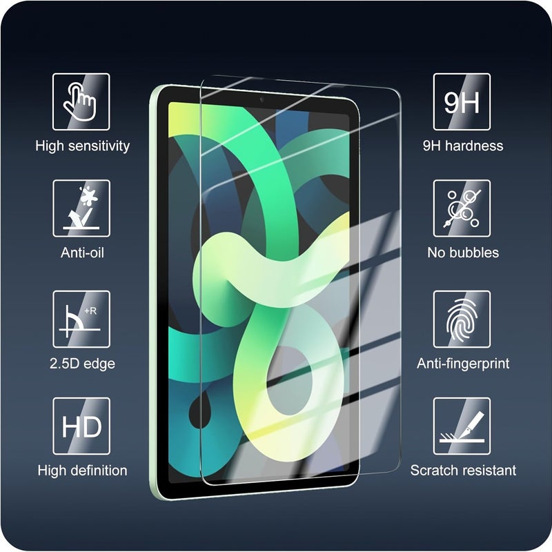 2 Pack Screen Protector Compatible with iPad Pro 11 Inch 2018 HD Clear Glossy Bubble Free Compatible with Apple Pencil and Face ID - Image 2