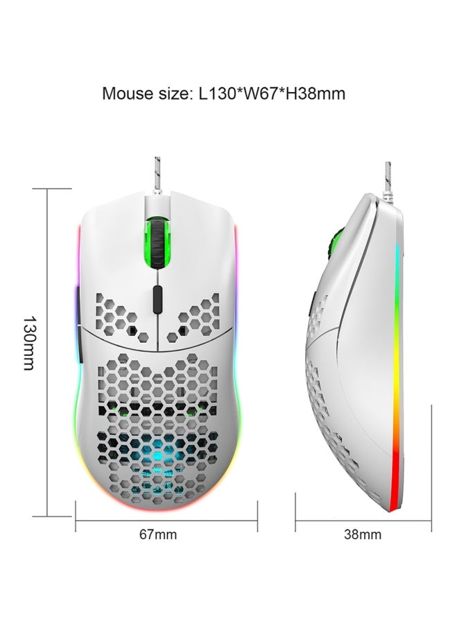 USB Wired Gaming Mouse White - Image 5
