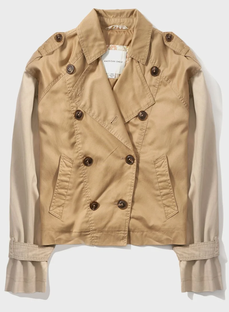 American Eagle Pocket Detail Trench Coat