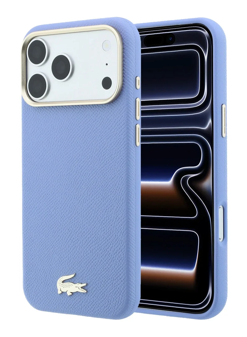 لاكوست جراب حماية MagSafe لهاتف iPhone 18 Pro Max، مصنوع من جلد PU، بتصميم مستوحى من شارع الشانزليزيه، جراب صلب