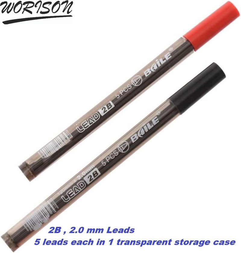 worison 12 Boxes of 2.0mm Mechanical Pencil Leads – 5 Leads per Box, Total 60 Leads – Strong, Smooth and Break Resistant Refills for Drafting, Drawing and Writing - Image 3