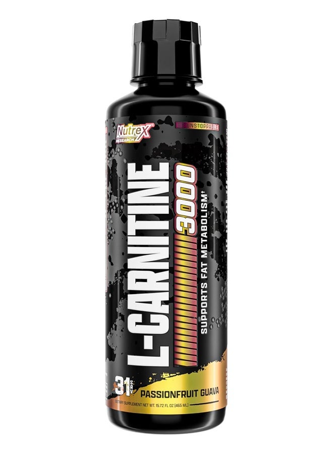 Nutrex Research Nutrex L-Carnitine 3000 Liquid Fat Burning for Max Performance, Passionfruit Guava 465ml - Image 1