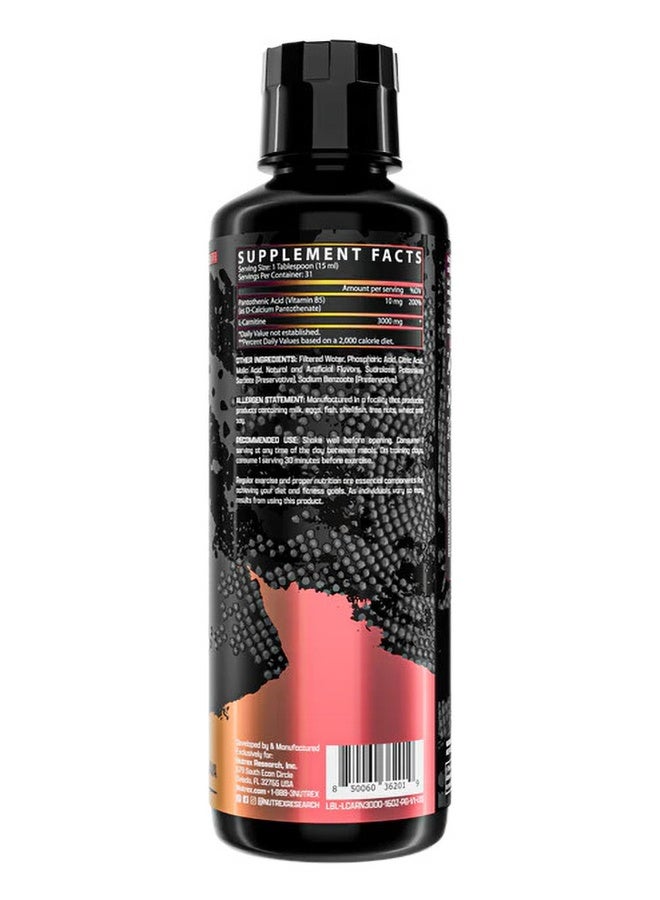 Nutrex Research Nutrex L-Carnitine 3000 Liquid Fat Burning for Max Performance, Passionfruit Guava 465ml - Image 2