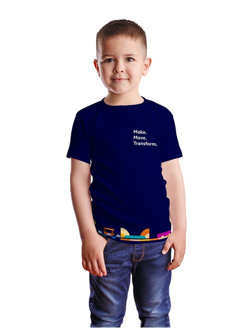 RTA Kids T-Shirt Premium 40s PC Interlock Fabric with Bio-Wash Silicon Finish Blue