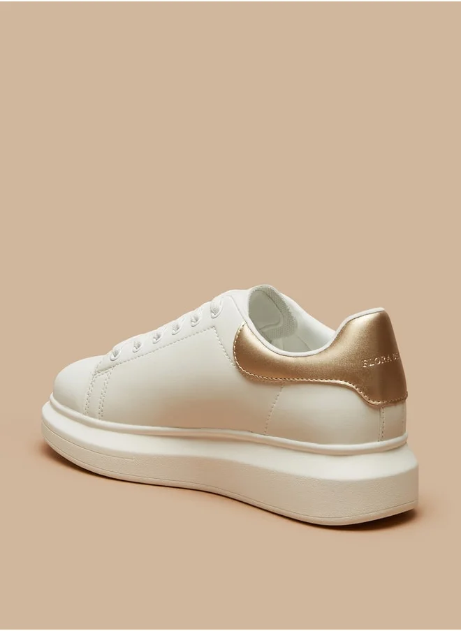 فلورا بيلا من شو إكسبرس Women's Solid Casual Shoes Sneakers With Lace-Up Closure