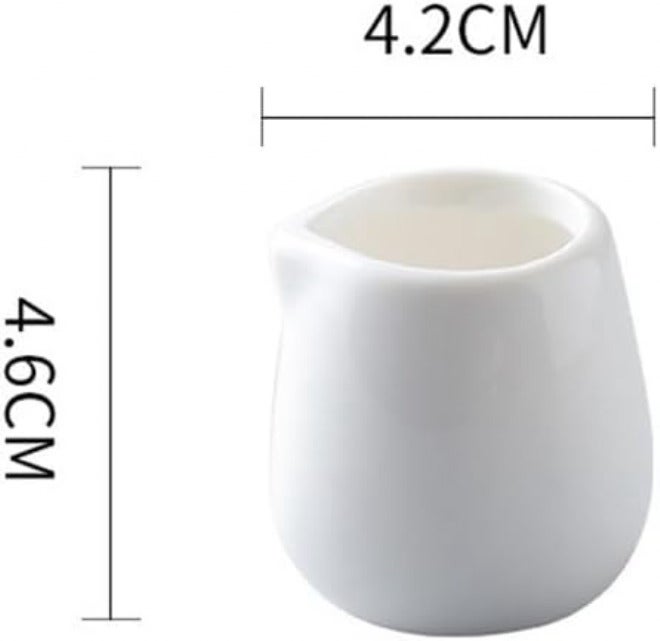 Gravy saucer Exquisite Ceramic Open Mouth Boat White Coffee Creamer Container Milk Frother Cup For Sauces Salad Boats(Small) - Image 2