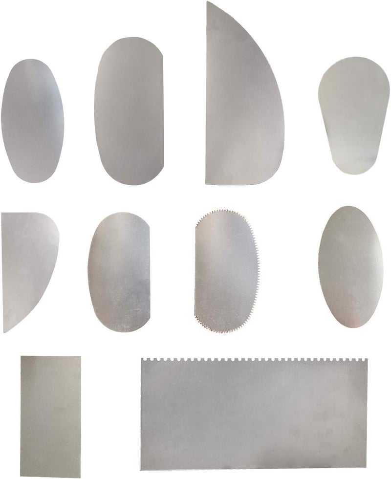 Feqsky Feqsky 10pcs Steel Cutter Ceramic Tools Sculpture Pottery Modeling Cutter Scraper for Polymer Clay Crafts 