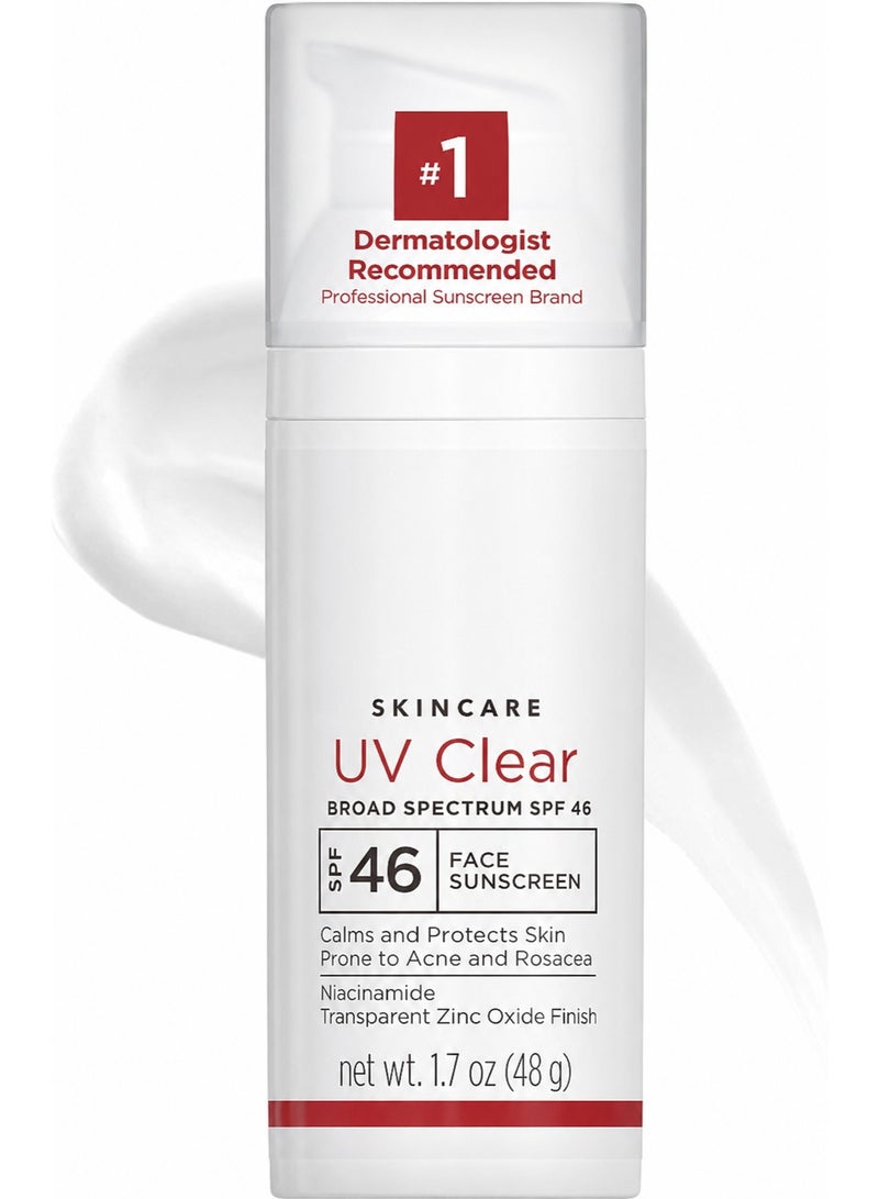 واقي شمس للوجه من جينيريك سكين كير، واسع الطيف، بعامل حماية SPF 46، 48 غرام، خالٍ من الزيوت، مناسب للبشرة الحساسة والمعرضة لحب الشباب.