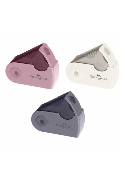 3-Piece Mini Sleeve Sharpener Assorted Colours
