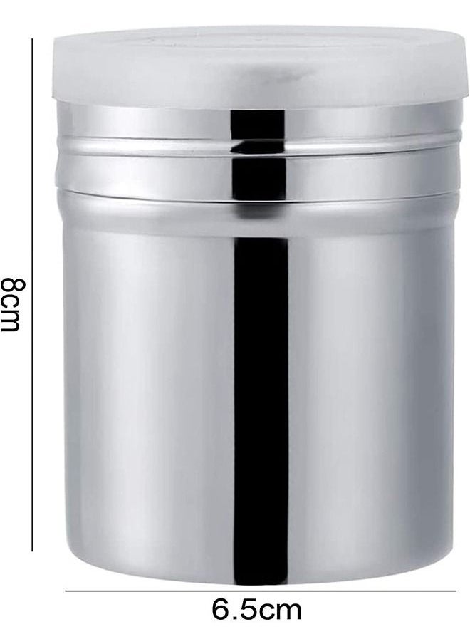 Generic Sugar Shaker 2pcs Stainless Steel Powder Sugar Shaker with Lids Fine Mesh Shaker Seasoning Shaker Bottle for Salt Spice Sugar Flour  - Image 2