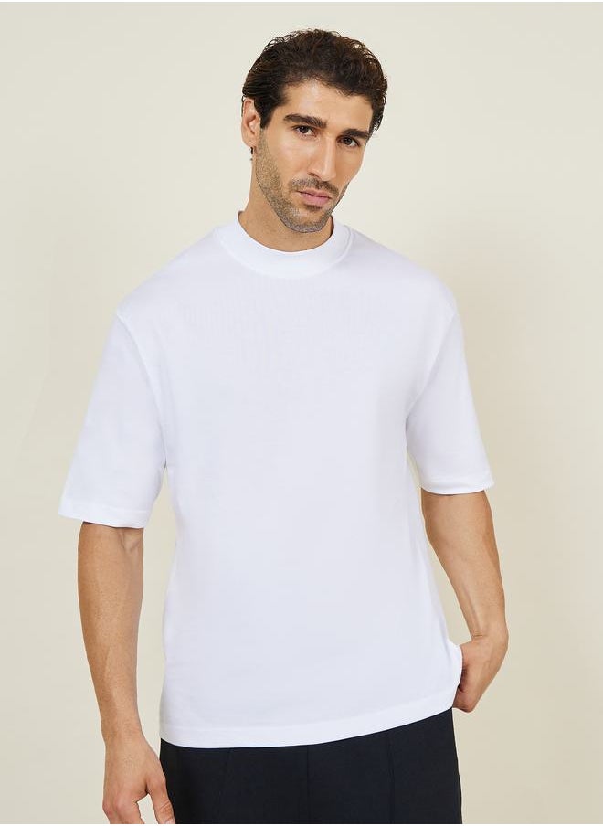 Styli Oversized Mock Neck Short Sleeves T-Shirt  - Image 1