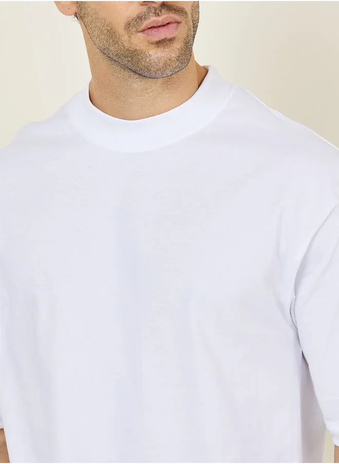Styli Oversized Mock Neck Short Sleeves T-Shirt