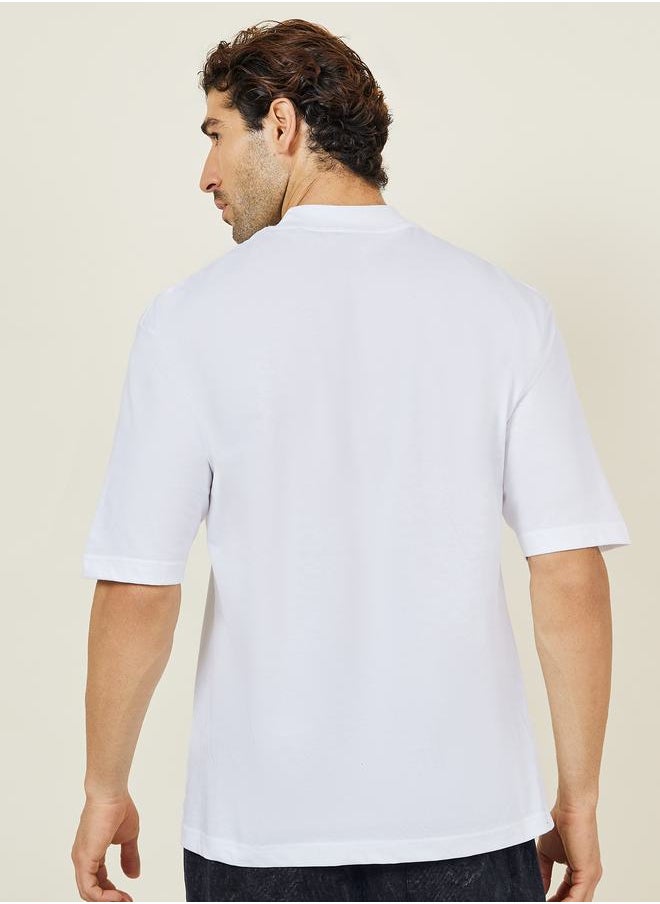 Styli Oversized Mock Neck Short Sleeves T-Shirt  - Image 4