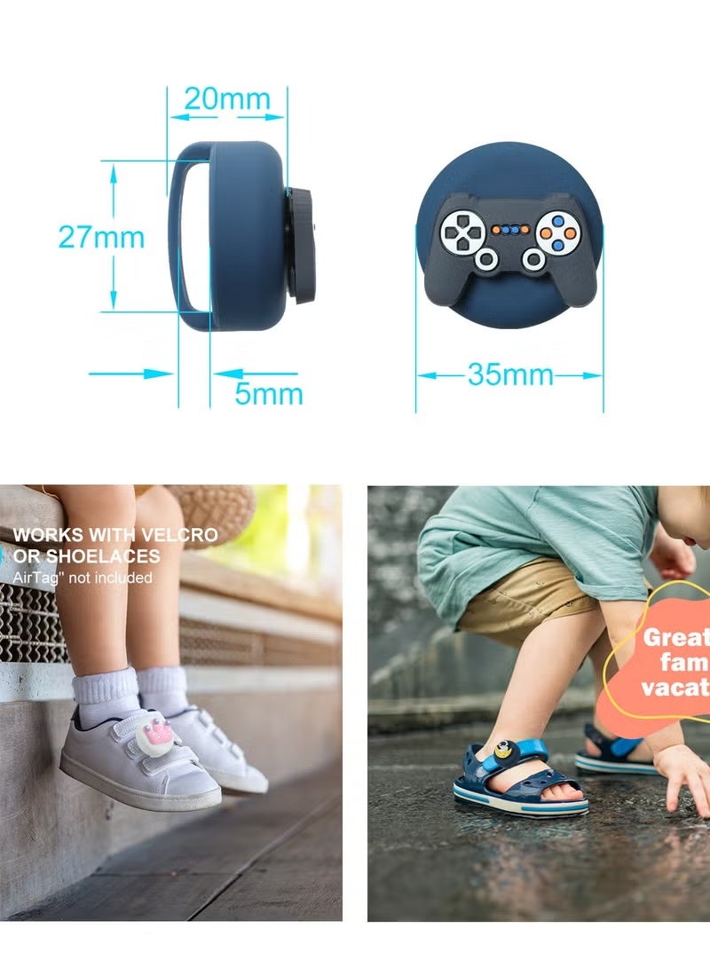 Risen 2 pack Silicone AirTag Holder for Kids Shoelaces, Cartoon GPS Tracker Case, Hidden Wear-resistant Tracker Locator Protective Case for girls Shoes, Pets, Airtag Shoe Sole Children - Image 5