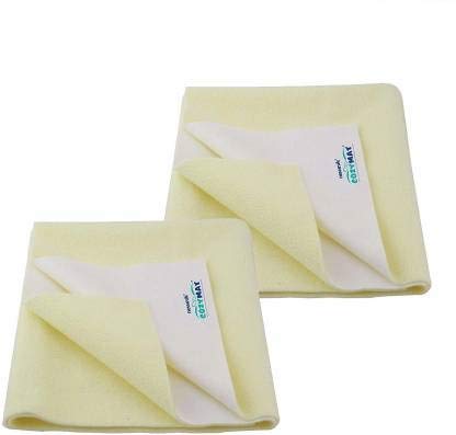 Newnik Quick Waterproof Dry Sheet Small Combo Pack of 2 Yellow (Each Size : 50 cm x 70 cm) - Image 1