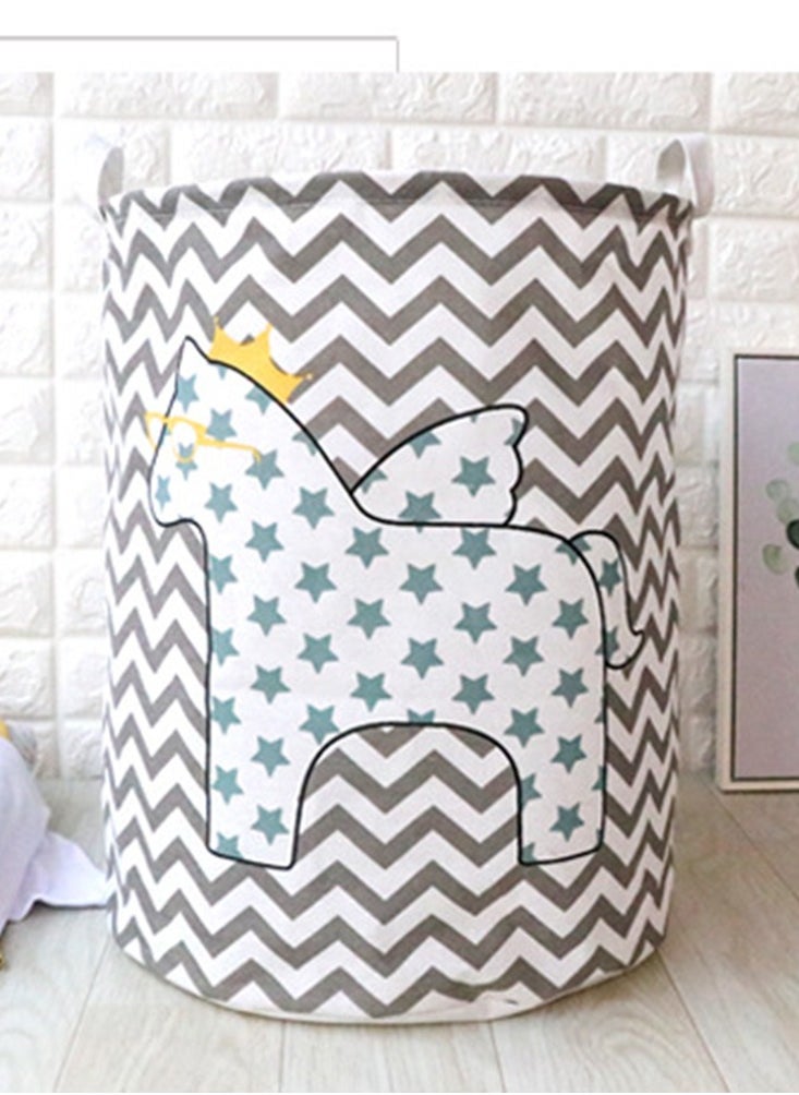 Generic Cute Pony Household Fortable Big Capacity Laundry Basket Clothing Blanket Toy Organizer Storage Bag With Handle  - Image 1