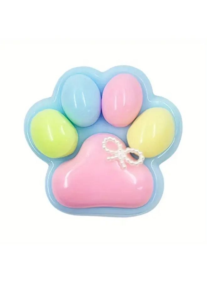 Yellow Pearl Butterfly Sensory Fidget Toys Soft Heart Paw Print Design For Kids - Image 5