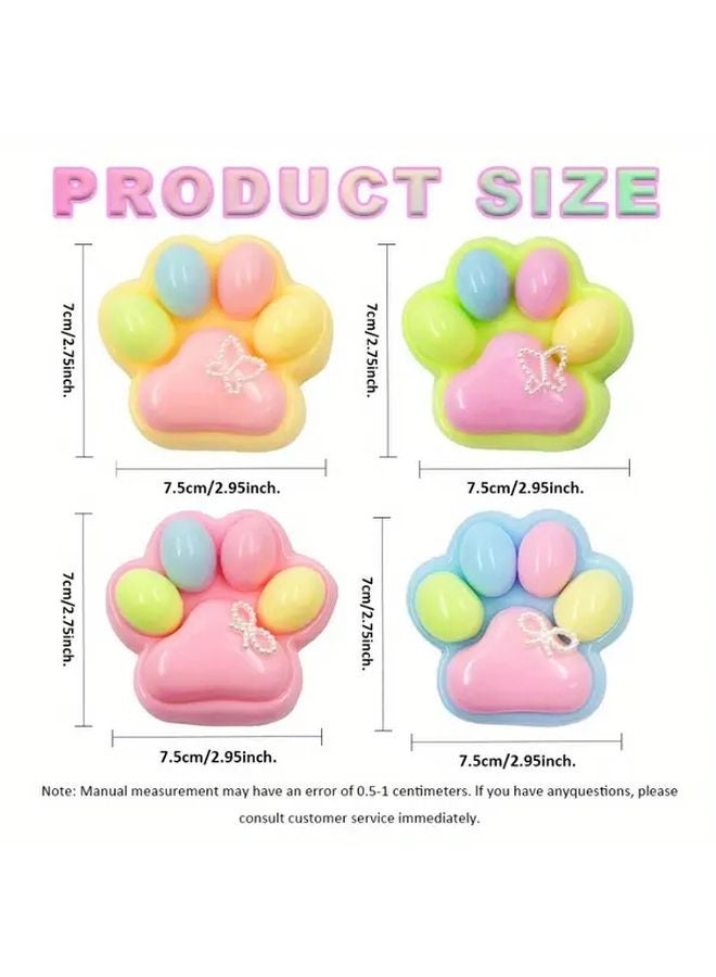 Yellow Pearl Butterfly Sensory Fidget Toys Soft Heart Paw Print Design For Kids - Image 3