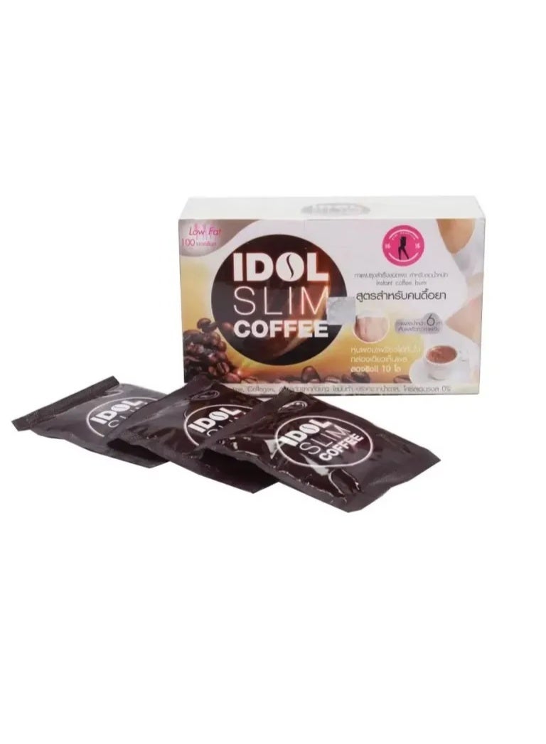 أيدول قهوة آيدول سليم سريعة التحضير - مزيج ٣ في ١ قليل الدسم مع الألياف والكولاجين (١٠ أكياس) - Image 1