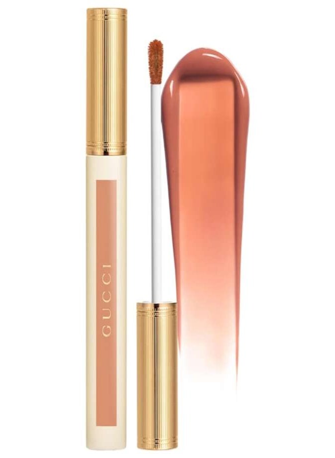 غوتشي مستحضر GUCCI Glow Oil-In-Water Tint (تركيبة زيت في ماء) – سعة 6.5 مل – درجة 130 (Elsa Hazel) – أحمر شفاه سائل مرطب ولامع يمنح تألقاً مشرقاً. - Image 1