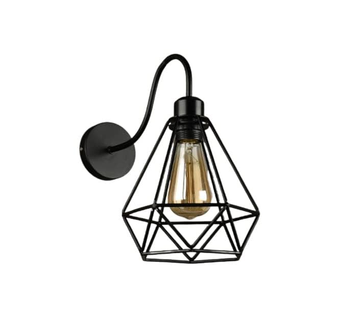 SVDK مصباح حائط أسود ماسي عتيق SVDK ST64 باللون الذهبي المصفر LED مفرد للديكورات الداخلية والخارجية - Image 5