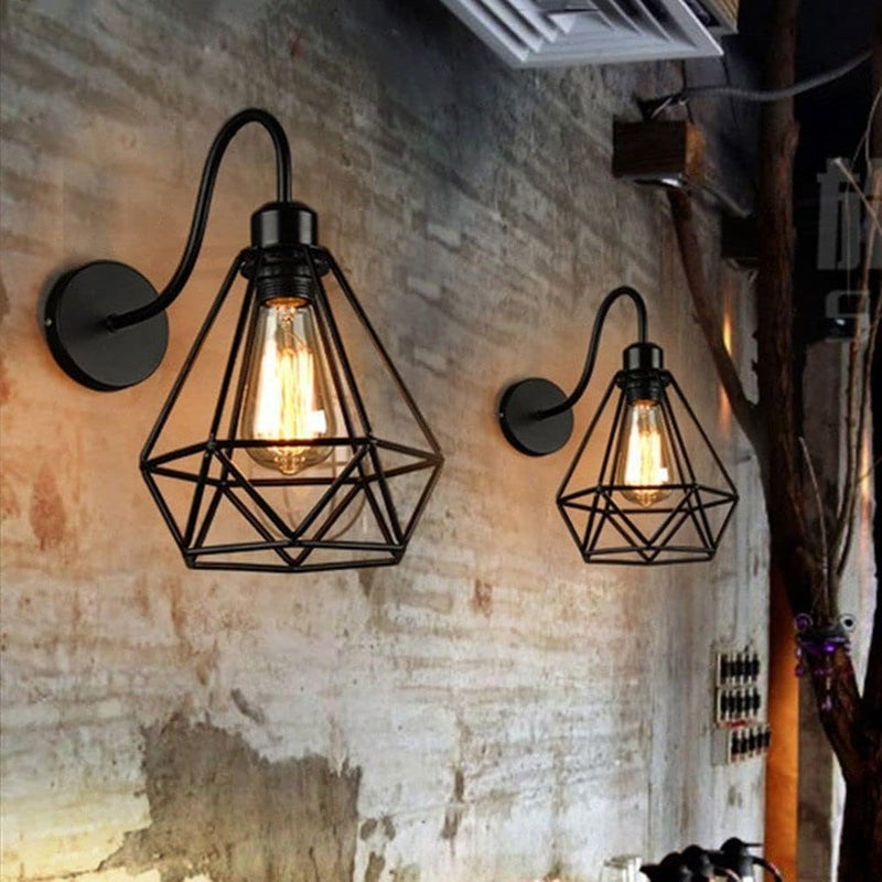 SVDK مصباح حائط أسود ماسي عتيق SVDK ST64 باللون الذهبي المصفر LED مفرد للديكورات الداخلية والخارجية - Image 2