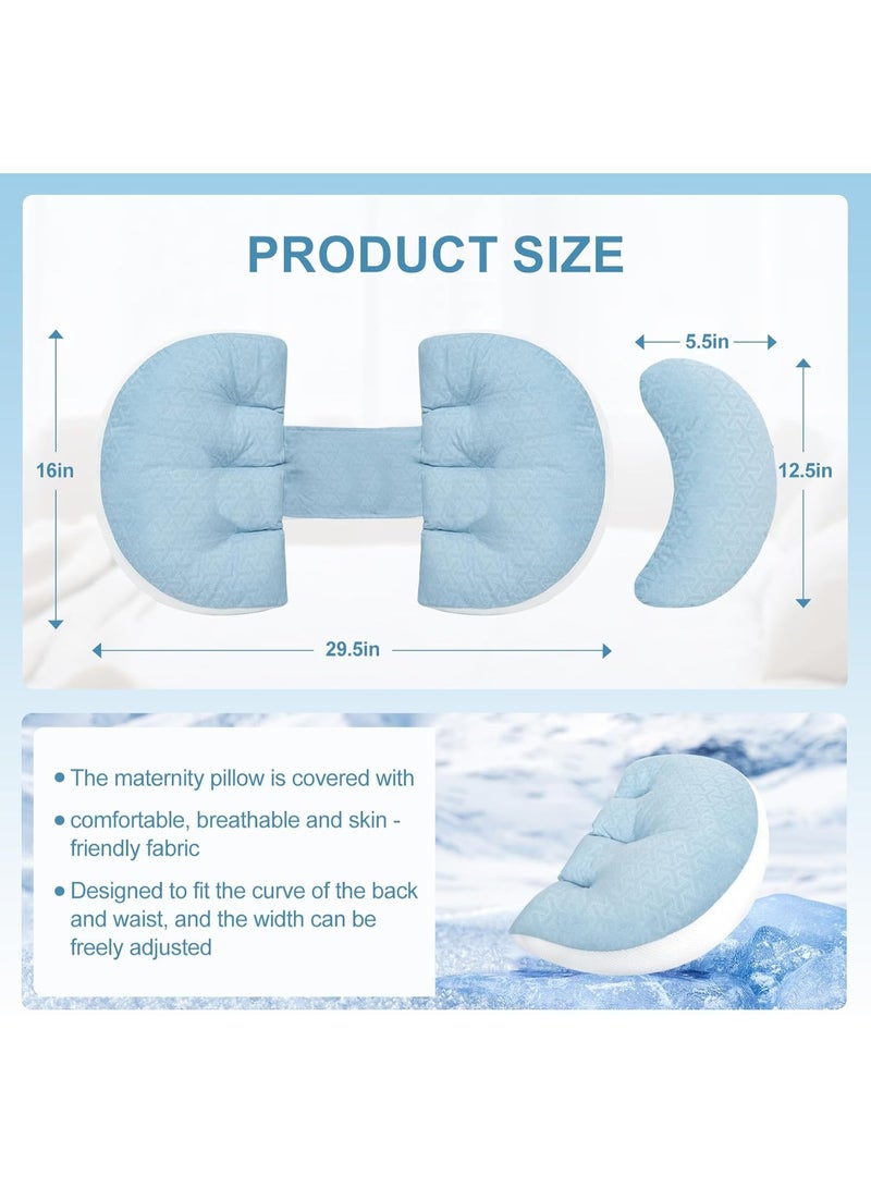 جونيس وسادة الحمل، وسادة حمل قابلة للتعديل، وسادة مريحة وناعمة للظهر، الأوراك، الساقين، مع وسادتين إسفينيتين قابلتين للإزالة وغلاف. - Image 3