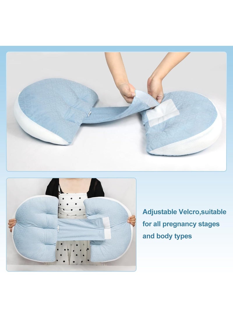 جونيس وسادة الحمل، وسادة حمل قابلة للتعديل، وسادة مريحة وناعمة للظهر، الأوراك، الساقين، مع وسادتين إسفينيتين قابلتين للإزالة وغلاف. - Image 4