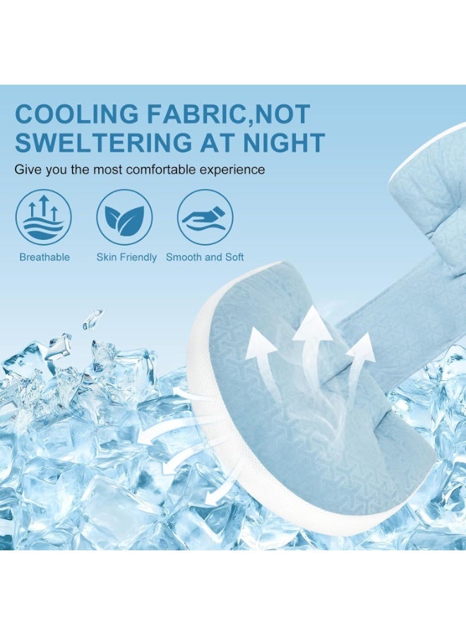 جونيس وسادة الحمل، وسادة حمل قابلة للتعديل، وسادة مريحة وناعمة للظهر، الأوراك، الساقين، مع وسادتين إسفينيتين قابلتين للإزالة وغلاف. - Image 5