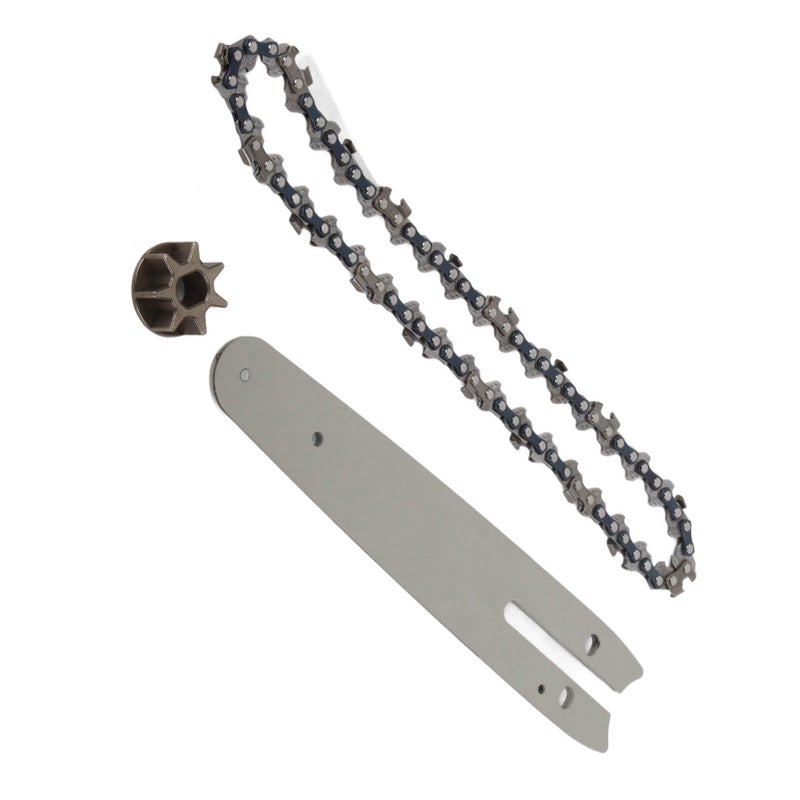 Chainsaw Chain Set Steel Sprocket 186mm Guide Plate 230mm Chain 6in Saw Replacement Accessories for Mini Electric Chainsaw - Image 1