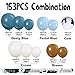 Vztipki 153 PCS Dusty Blue Cow Balloon Arch Garland Kit Dusty Blue Pastel Blue Brown Cream and Cow Print Balloons for Baby Shower Birthday Farm Western and Cowboy Theme Party Decorations - Image 4