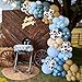 Vztipki 153 PCS Dusty Blue Cow Balloon Arch Garland Kit Dusty Blue Pastel Blue Brown Cream and Cow Print Balloons for Baby Shower Birthday Farm Western and Cowboy Theme Party Decorations - Image 2