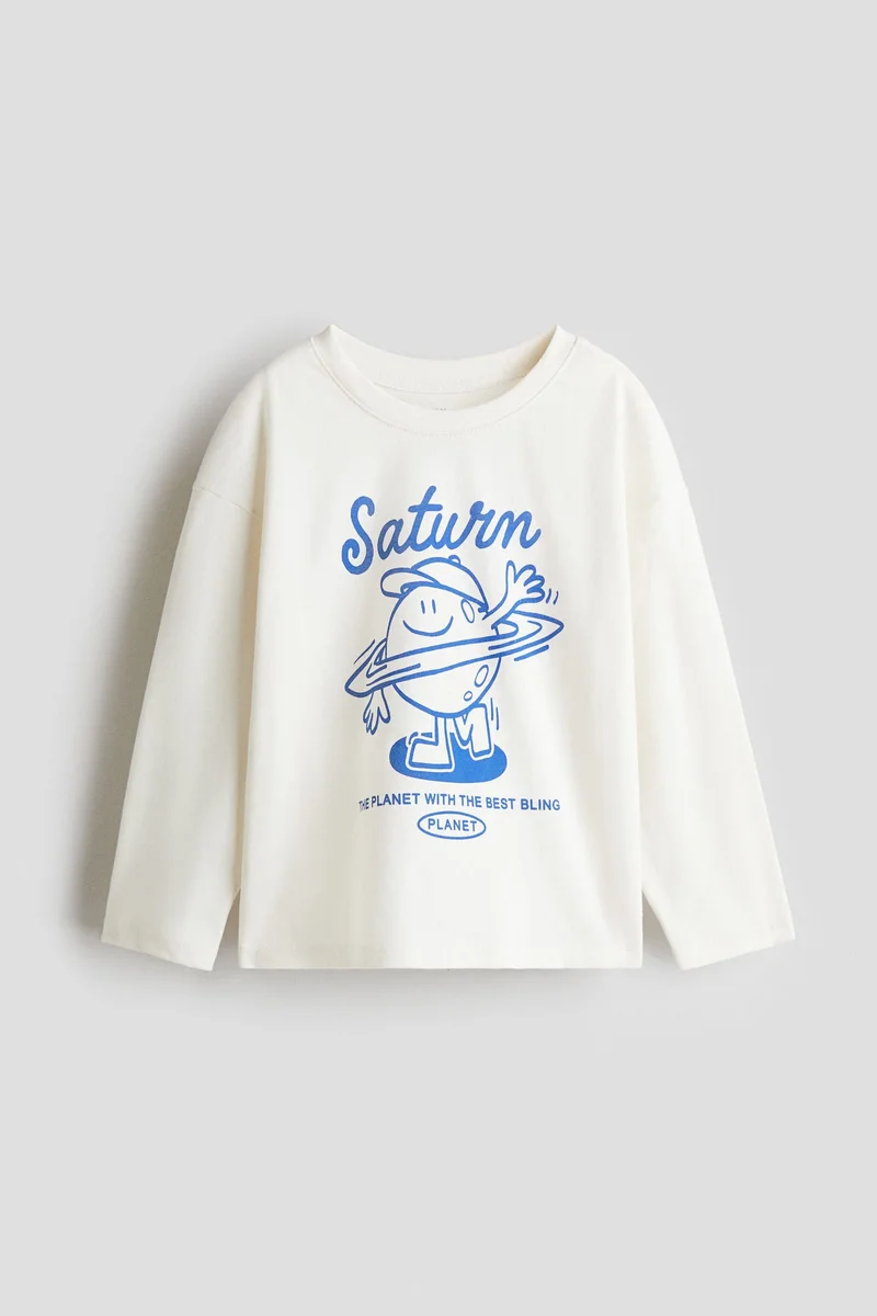 H&M Motif-detail cotton T-shirt