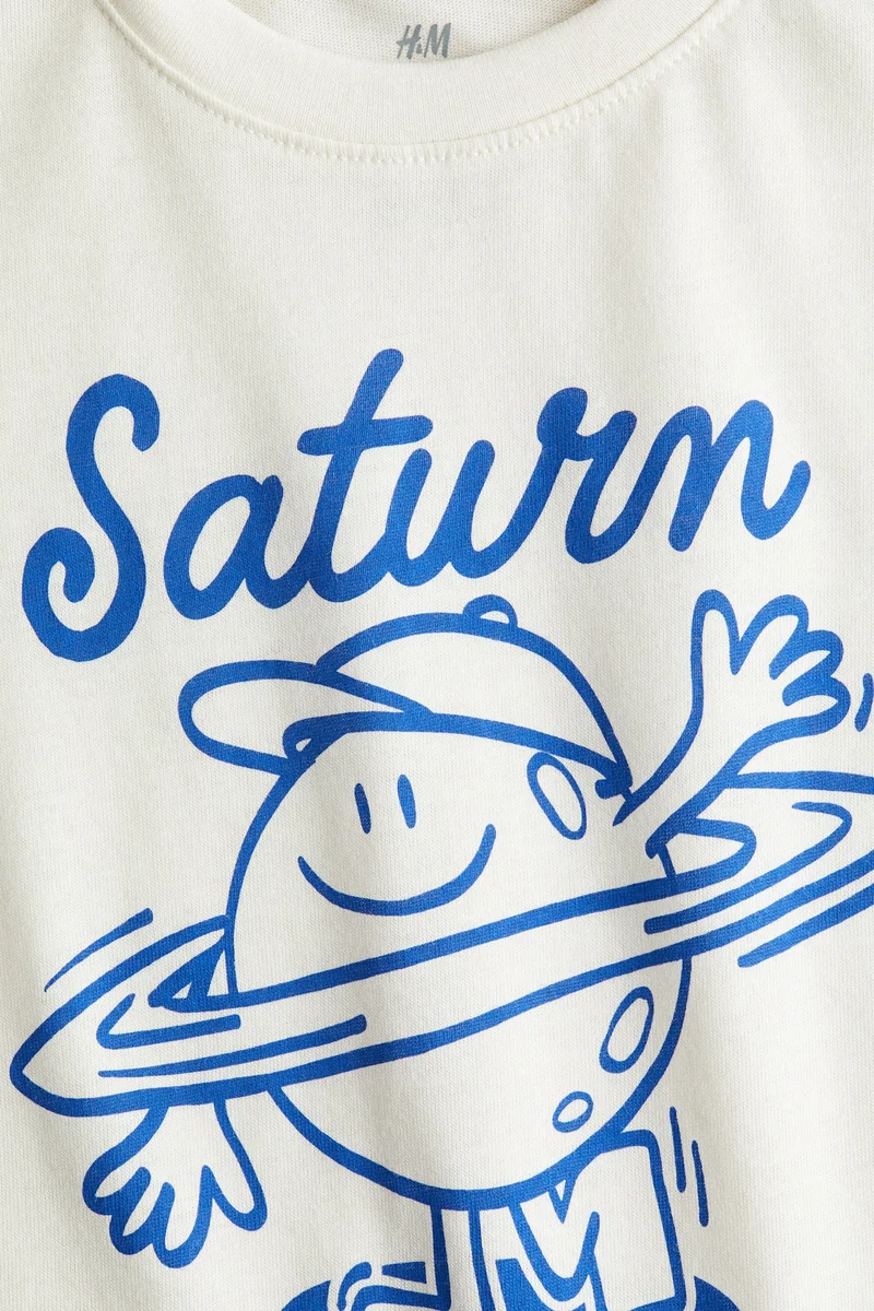 H&M Motif-detail cotton T-shirt