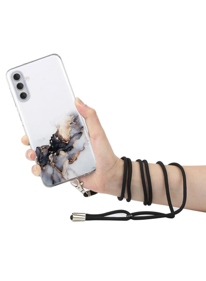 اس-توب جراب لهاتف Samsung Galaxy A25 5G بنمط رخامي مجوف من مادة TPU مع حبل لحزام الرقبة - Image 3