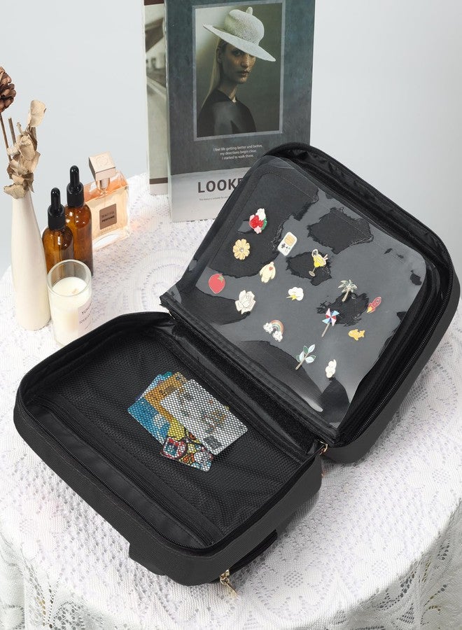 Oeun fan Enamel pin display bag, 8-page pin trading book, collectible pin board, suitable for storing pins, brooches, patches (black) - Image 5