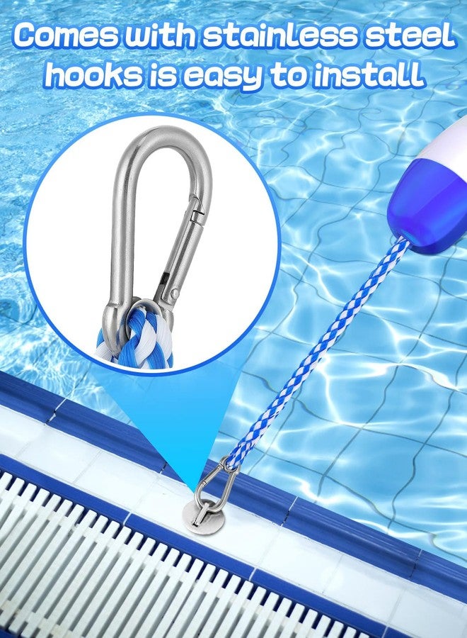 Beeplove Pool Safety Rope with Floats, Adjustable 16Ft -20FT Floating Pool Divider- Sturdy, Effective Visibility, Easy to Install - Floating Barrier for Indoor and Outdoor Swimming Pools Separating Depth - Image 5