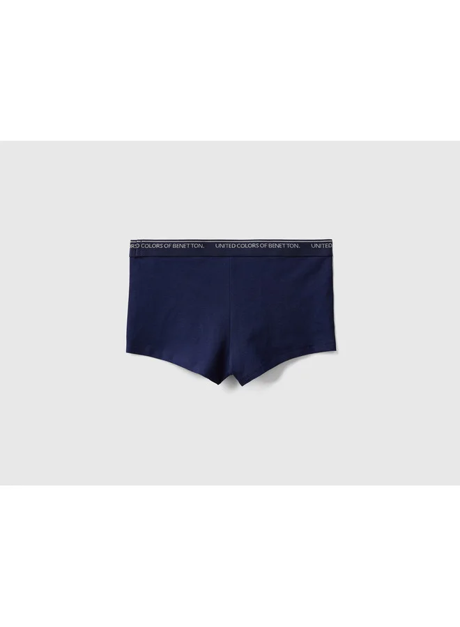 UNITED COLORS OF BENETTON Fitted Boxers In Organic Cotton