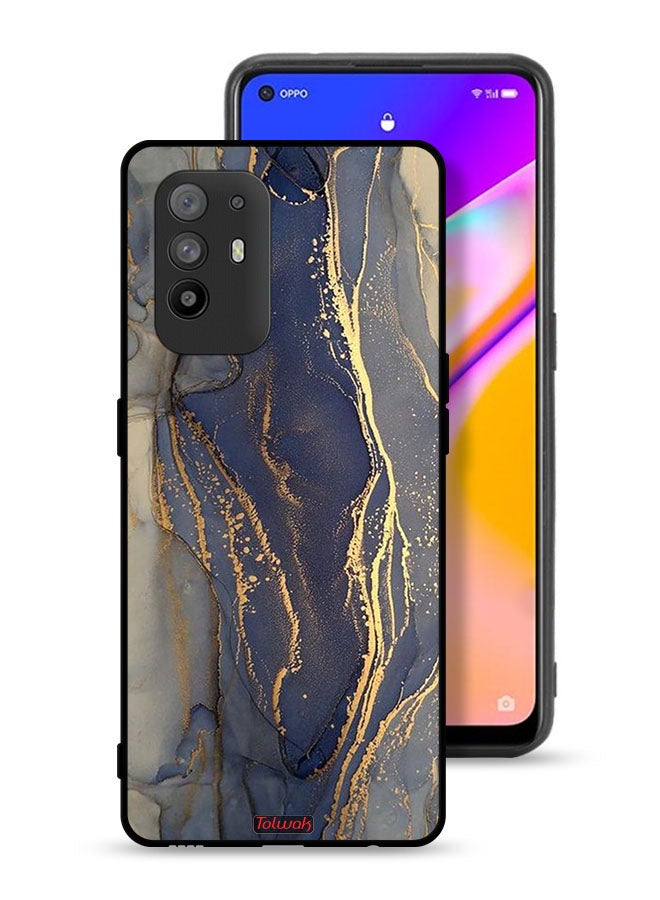 Tolwak Oppo F19 Pro Plus 5G Protective Case Cover Gliter Marble Pattern - Image 1