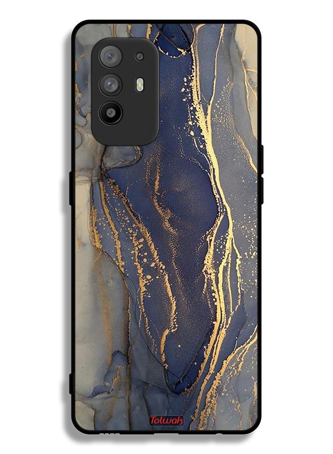 Tolwak Oppo F19 Pro Plus 5G Protective Case Cover Gliter Marble Pattern - Image 2