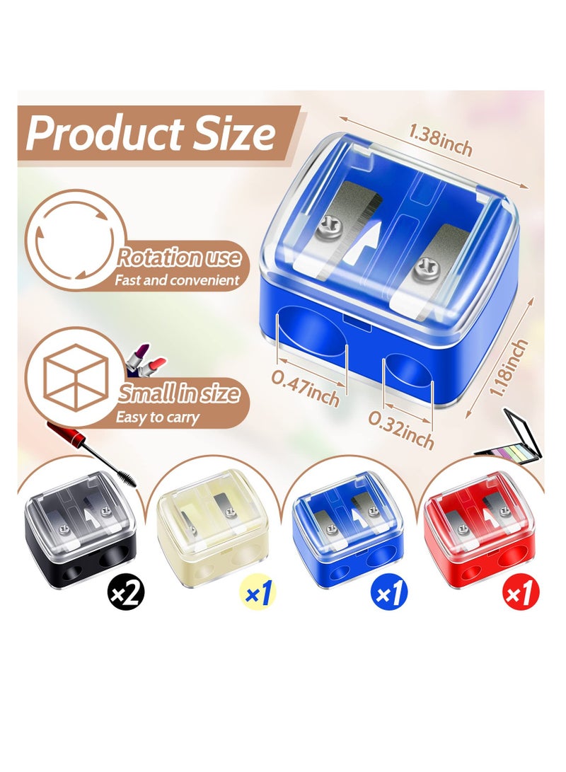 سونسر 5 Pack Cosmetic Pencil Sharpener Dual Sharpener Eye Makeup Pencil Sharpene - Image 2