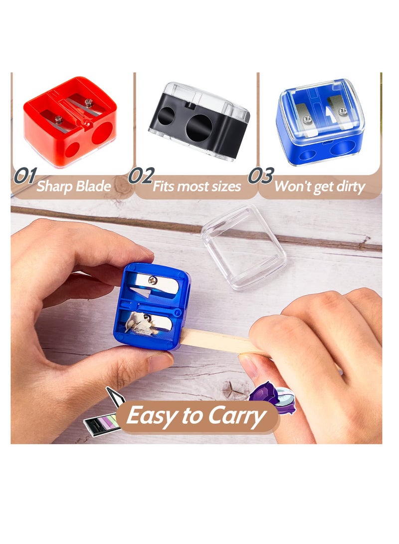 سونسر 5 Pack Cosmetic Pencil Sharpener Dual Sharpener Eye Makeup Pencil Sharpene - Image 3