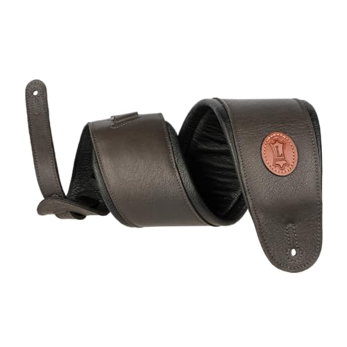 Levy's Leathers Signature Legacy Series 4.5" Garment Leather Guitar Strap; Dark Brown (MSS2-4-DBR) - Image 1