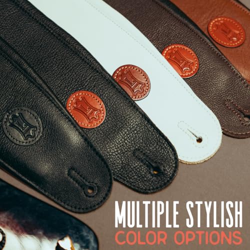 Levy's Leathers Signature Legacy Series 4.5" Garment Leather Guitar Strap; Dark Brown (MSS2-4-DBR) - Image 5