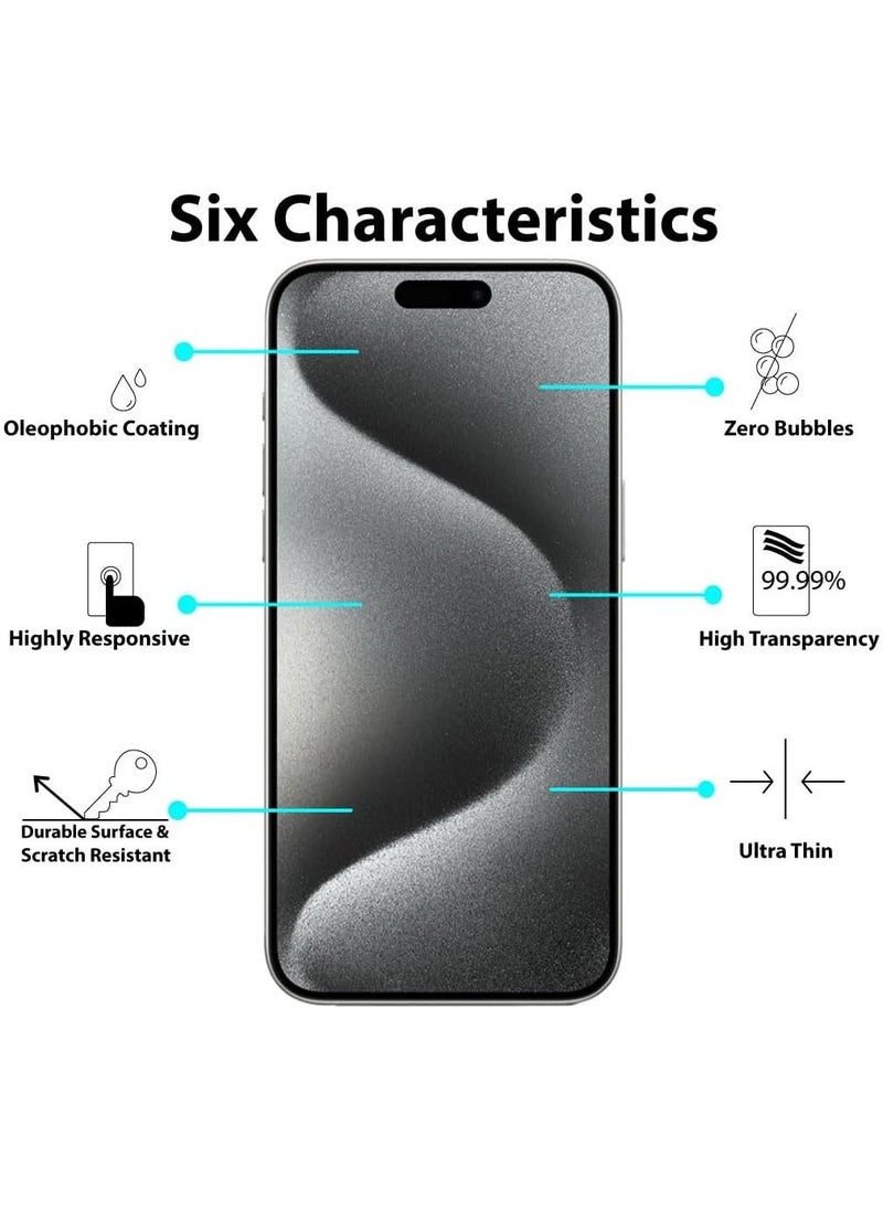 Raxoom Screen protector compatible with iPhone 15 Pro Max 5G Matte Screen Protector Anti-Glare Anti-Fingerprint 3D Touch Easy Install,[Gaming] Matte Finish Surface ceramic film (NOT Glass) - Image 2