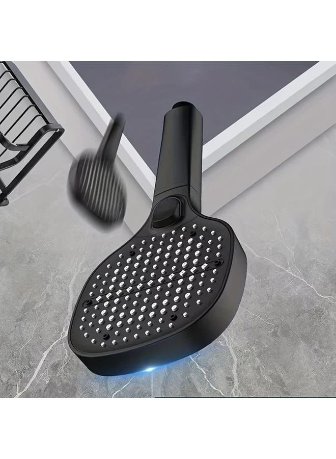 Black Square Rain Shower Head 59 Inch Hose Wall Mount Strong Water Pressure - Image 5