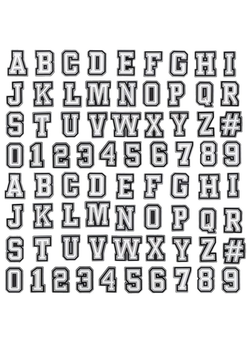 Excefore Shoe Decoration Charms Shoe Charms for Croc 74 Pcs Letters Numbers Shoe Double A-Z Letters & 0-9# Numbers for Bracelets Decoration for Boys and girls Teens Party Favor Birthday Gifts  - Image 2