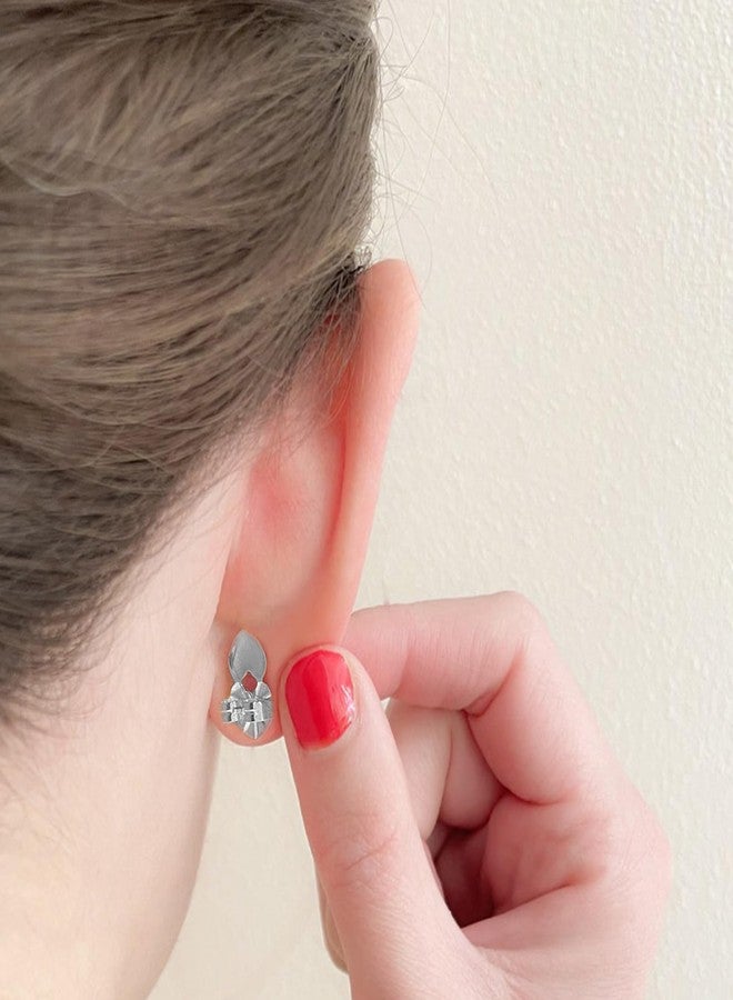 Ash's Choice 8 Pairs Backs for Heavy Earrings,Hypoallergenic Adjustable White Gold Plated Earring Lifters for Droopy Ears - Image 2